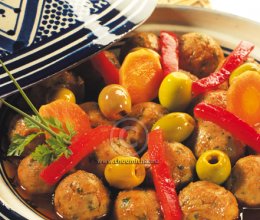 Tajine de boulettes de merlan aux légumes